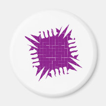 Shattered Much - Brown Refrigerator Magnet