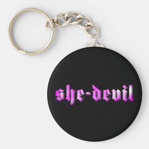 SHE-DEVIL Sexy She-Devil Tshirt for Halloween Keychains