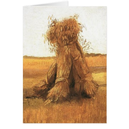 Sheaves of Wheat in a Field, van Gogh Cards