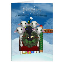 Sheep Christmas Card - Black Sheep Holiday Card
