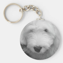 Sheep Dog Photo Keychain