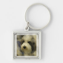 Sheepdog Picture Keychain