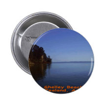 Shelley Beach, Kaipara, New Zealand, Aotearoa Pinback Buttons