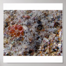 Shells, sand, bubbles print