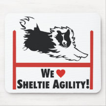 Sheltie Agility Love Mouse Pads