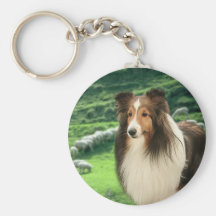 Shelties Lead Keychain