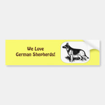 Shepherd Profile Bumper Stickers