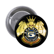 Sheriff Area 5 Badge Pinback Buttons
