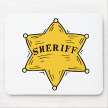 Sheriff Badge Mouse Mats