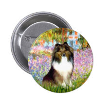 Shetland Sheepdog 14 - garden Buttons