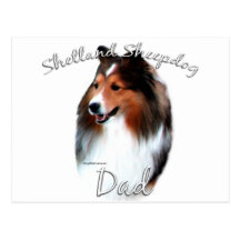 Shetland Sheepdog (sable) Dad 2 Postcards