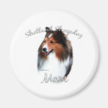 Shetland Sheepdog (sable) Mum 2 Fridge Magnets