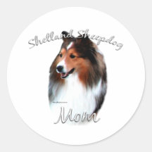 Shetland Sheepdog (sable) Mum 2 Stickers