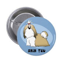Shih Tzu Button
