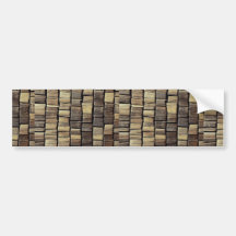 Shingle tiles pattern bumper sticker