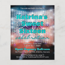 Shining Lights and Fireworks Sweet Sixteen Flyers