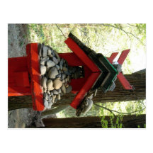 Shinto roadside shrine post card