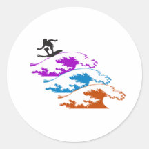 shinto surfer round sticker