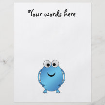 Shiny blue frog personalized flyer