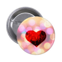 SHINY HEART PINBACK BUTTON