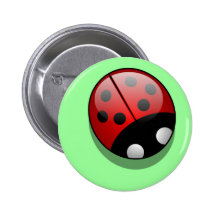 Shiny ladybug keychain buttons