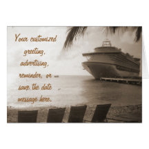 Ship in Sepia Custom Card