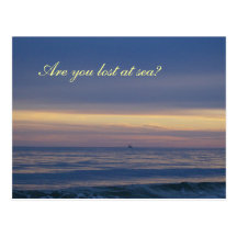 Ship Lost At Sea Post Card