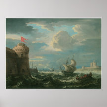 Shipping on a Stiff Breeze, Pieter Mulier Poster