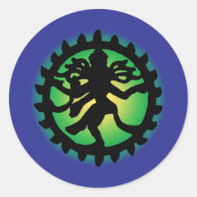 Shiva in Blue Sunrise Stickers