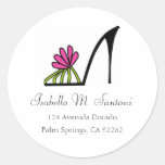 Shoe Address Label Round Stickers