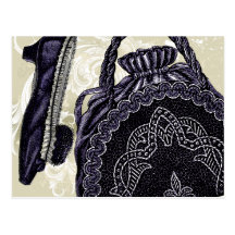 Shoe and Beaded Bag Post Card