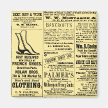 Shoe Newspaper Advertisement Fridge Magnets