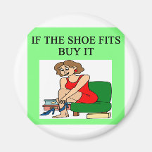 shoe shopping fridge magnet