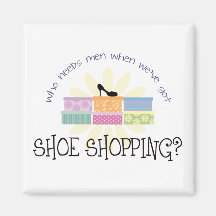 Shoe Shopping Refrigerator Magnets