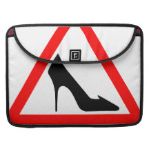Shoe Warning Sign Sleeve For MacBooks