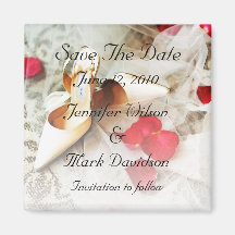 Shoes & Roses Save The Date Magnet