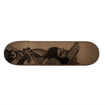 Shōki striding. skateboard deck