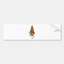Shopping trolley cart with lots of gifts bumper sticker