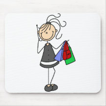 Shopping With Cellphone Mousepad