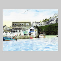 'Shops and Boats' Postcard postcards