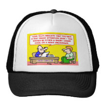 short attention span news anchor hats