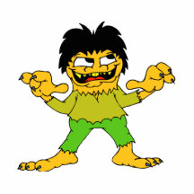 short wolfman halloween graphic cut outs