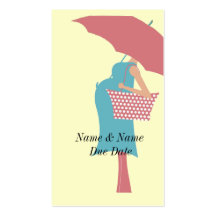 Shower announcement business card template