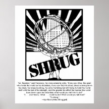 SHRUG Poster Inspired by the Novel Atlas Shrugged