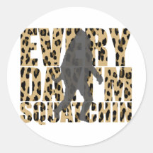 Shufflin Sasquatch Round Sticker