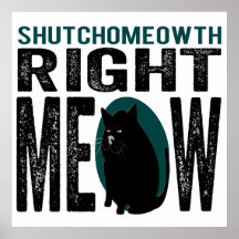 ShutchoMEOWth Right Meow - Funny Kitty Cat Print