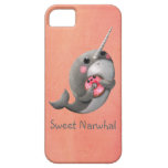 Shy Narwhal with Donut iPhone 5 Cases