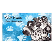 Shy Snow Leopard Cub Business Card