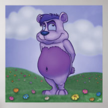 Shy Teddy Bear Poster