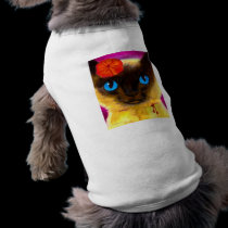 Siamese Cat Feline Art Painting - Multi pet clothing